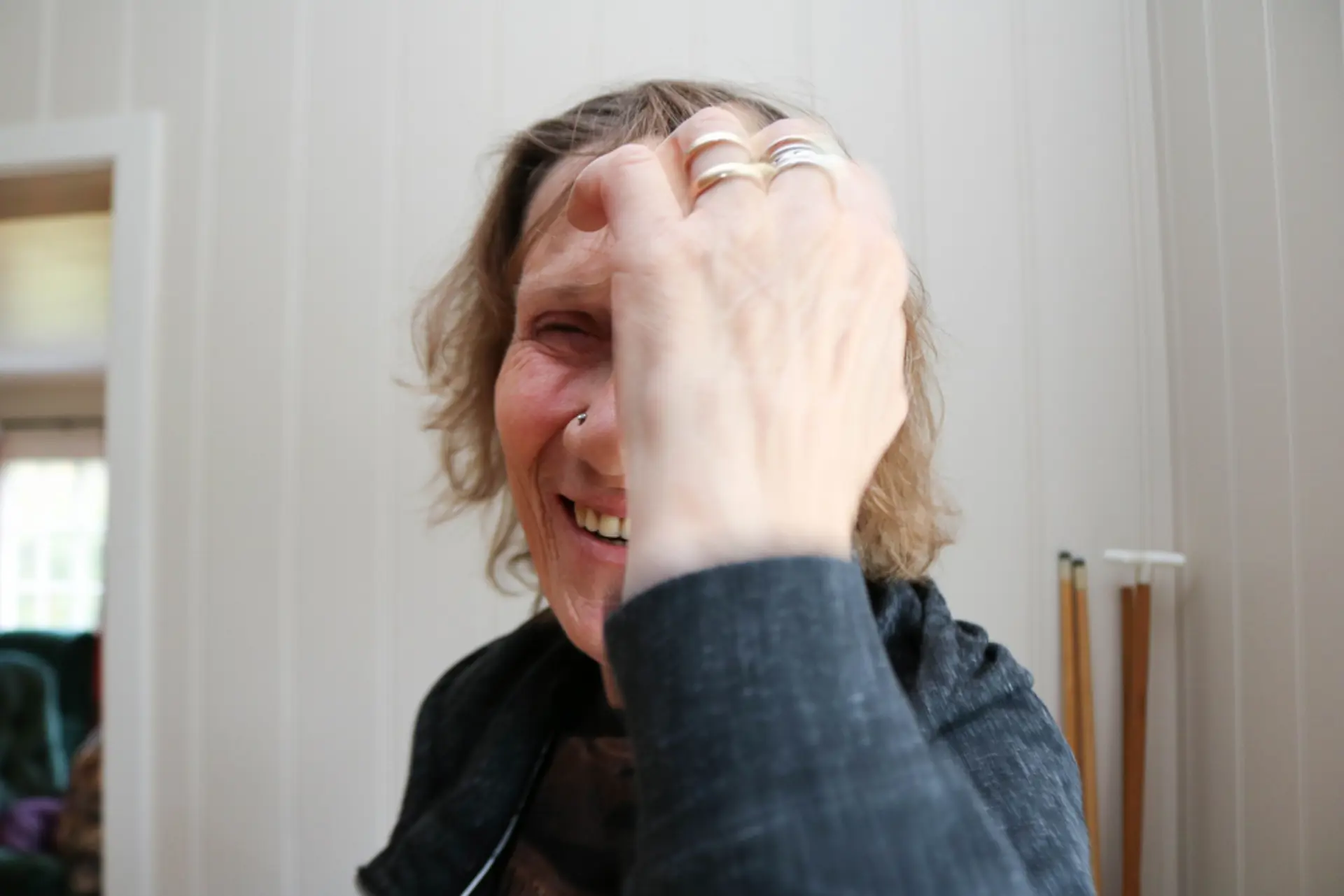 En leende kvinne